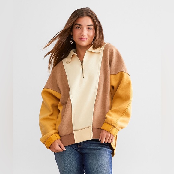 BKE Color Block Quarter Zip Pullover - Picture 2 of 9